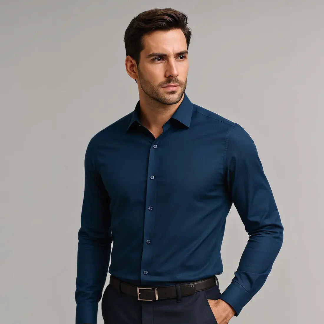 Chemise Infroissable à Coupe Ajustée
